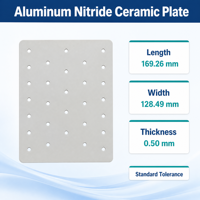 Plaque en céramique perforée en nitrure d'aluminium à haute conductivité thermique pour module semi-conducteur IGBT