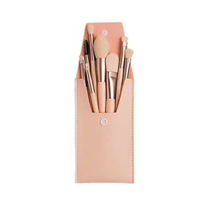 Makeup <b>Brush</b> Set 8 Piece Portable Beauty Tool With Synthetic Fibers For Foundation Eyeshadow Blush Lip Powder <b>Brushes</b> - Product Image 4