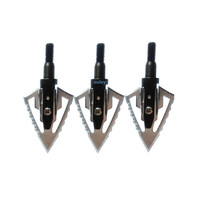 Tir à l'arc combattant avec dents pointes larges 100grain point 2 lames chasse tête de flèche tir en plein air sport arc et pointes de flèche