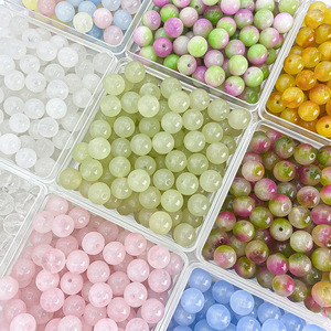 Vente en gros de perles en pierre naturelle perles rondes rondes en <span class=keywords><strong>jade</strong></span> calcédoine pour la fabrication de bijoux bracelets à bricoler soi-même accessoires - Product Image 4