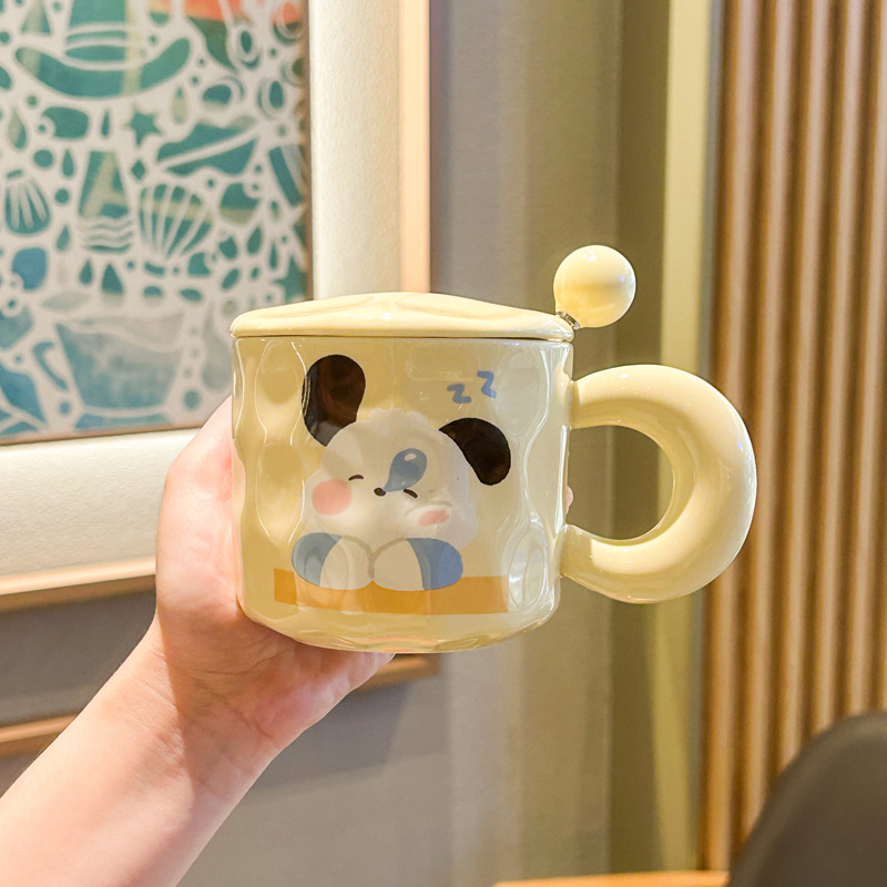 Cane assonnato (tazza + coperchio + cucchiaio a sfera)