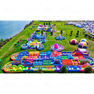 Pista de Obstáculos Inflable Ninja Warrior Personalizable OEM, la Más Larga del Mundo, con Juegos Extremos para Adultos y Niños - Product Image 2