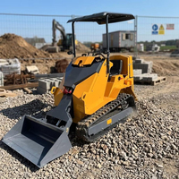 Loader Roda Mini HQ520 0.24m3 yang Tangguh, Kuat, dan Ringkas, dengan Fungsi Backhoe dan Kemudi Skid Steer, Garansi 1 Tahun, Momen Beban Tinggi