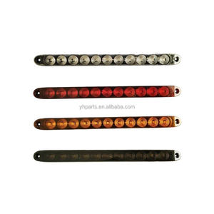 Feu arrière de camion étanche à 11 LED avec fonctions de frein, d'arrêt, de stationnement, de clignotant (lumière haute/basse intensité), barre de marquage 12V ambre/rouge - Product Image 6