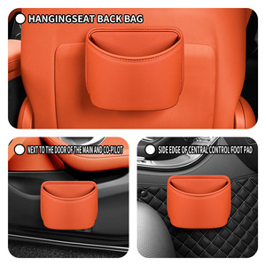 Cubo de Basura para Coche de Cuero, Caja de Almacenamiento para Puerta, Plegable, para Colgar en el Respaldo del Asiento, Accesorios Interiores para el <span class=keywords><strong>Maletero</strong></span> - Product Image 3