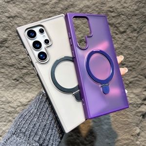 เคสโทรศัพท์แบบด้านพร้อมขาตั้งแม่เหล็กสำหรับ Samsung Galaxy S26 Plus และฝาหลังแบบใสสำหรับ iPhone 17 16 15 - Product Image 2