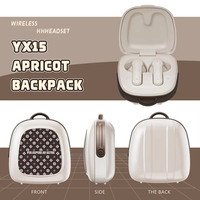 Écouteurs sans fil TWS intra-auriculaires à réduction de bruit et super basses, design sac à dos mignon, avec étui de chargement intégré