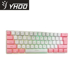 คีย์บอร์ดคอมพิวเตอร์แบบมีสาย 60 เปอร์เซ็นต์ RGB Backlit 61 ปุ่ม คีย์บอร์ดเกมมิ่งแบบ Mechanical 61 ปุ่ม - Product Image 4