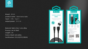 Cargador de 2 en 1 tela de aluminio de Shell adaptador usb-C cable de datos - Product Image 3