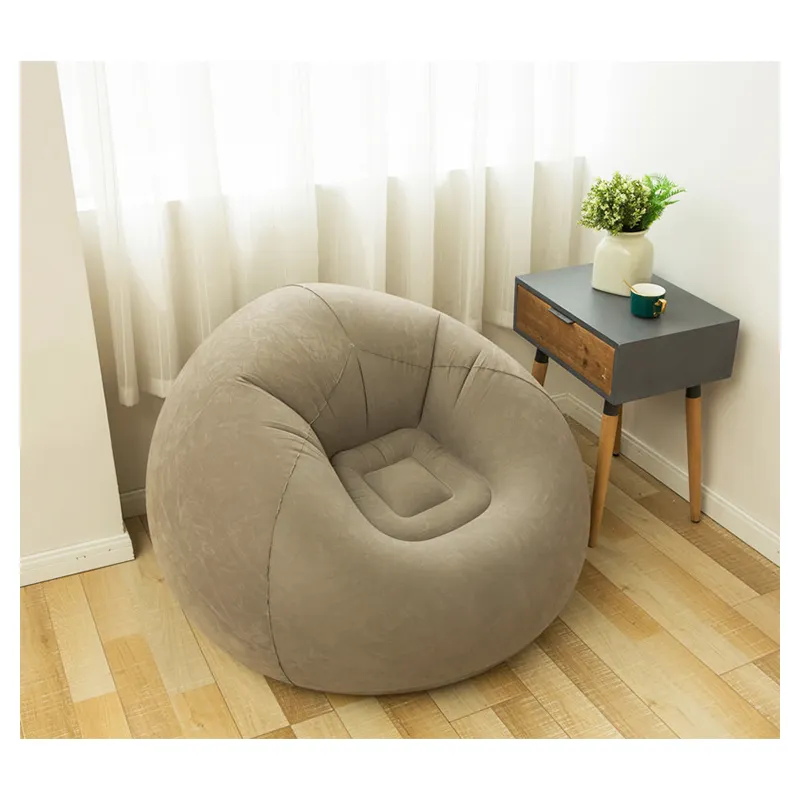 Sofá-cama inflável em PVC personalizado, cadeira com saco de feijão, dobrável, design legal para uso em casa, escritório, jantar, banheiro, lazer