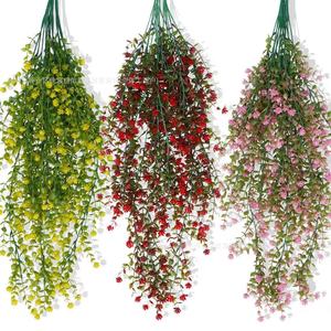 Vignes artificielles Jiafusheng, camélias en plastique, décoration de mariage en plein air, bouquet jaune, rouge, rose - Product Image 1