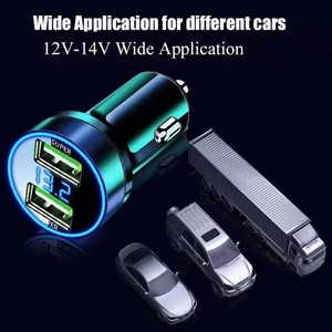 Chargeur de <span class=keywords><strong>voiture</strong></span> 240W charge rapide 2 ports <span class=keywords><strong>USB</strong></span> <span class=keywords><strong>adaptateur</strong></span> allume-cigare pour IPhone Samsung chargeurs rapides avec affichage numérique - Product Image 5