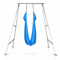 Support de hamac de yoga en aluminium argenté réglable en hauteur de 3,4 m, capacité de charge de 200 kg, durable, portable, multifonctionnel, pour la maison