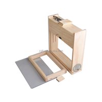 Neue Langstroth Bienenbeobachtungsbox mit Sichtfenster Holz-Bienenstock Beige Imkerei-Werkzeug 3 Monate Garantie
