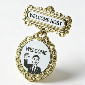 Placas de Identificación Personalizadas para Empleados, Estilo Retro, Metálicas, Doradas, con Diseño Hueco, Tipo Colgante, para Graduación y Aniversario - Product Image 5