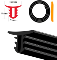 Bande d'isolation acoustique pour pare-brise de voiture, bande d'étanchéité en caoutchouc en forme de T pour console centrale et tableau de bord