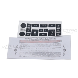 Nuevas pegatinas de reparación para botones de control de clima/aire acondicionado de coche para Cadillac Escalade 2007 2008 2009 2010-2014 - Product Image 6