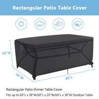 Housse de protection durable facile à utiliser pour table de patio Housse anti-poussière pour table de patio