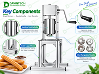 Machine manuelle à churros 5L/7L en acier inoxydable, portable, avec système de remplissage et de friture pour bâtonnets de pâte frite