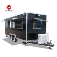 Camion de nourriture prêt à expédier Camion de nourriture Prêt à expédier Camion de café Remorque de nourriture de camion de café avec climatiseur