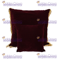 Coussin en velours jacquard tricoté à franges avec fibres de bambou, style uni, pour la décoration de bureau à la maison et à l'hôtel