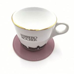 Creative Design Promotional Cup <b>Coaster</b> Blank PU Leather for Drinks for Indoor Use - Product Image 6