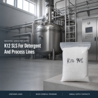 K12 SLS Sulfate de dodecyle sodique, cristal blanc aiguille, tensioactif anionique, qualité détergente, fournisseur en gros OEM ODM