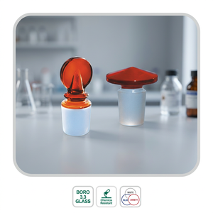 Borosilicate Glass Chemical Resistant Culture Flask <b>Stopper</b> Lab Reagent <b>Bottle</b> <b>Stopper</b> for Laboratory Use - Product Image 4