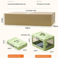 Cage de transport pliable et portable pour animaux de compagnie, grande capacité, écologique, durable, avec poignée, pour chiens