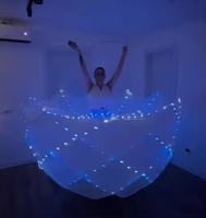 Jupe LED RGB Lumineuse avec Grand Cerceau, Robe de Danse Lumineuse pour Spectacles de Nuit, Scène, Festival, Défilé, Performance