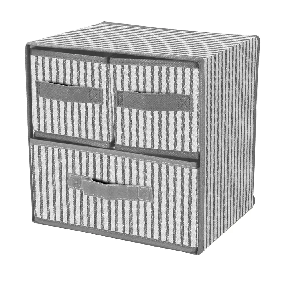 Cajones de almacenamiento de escritorio, caja de contenedor de 2 capas no tejida para escritorio, cajón de oficina y hogar