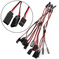 Câble d'extension servo Y FEDI noir sur mesure en gros, 30/60 conducteurs, 10CM 15CM 30CM 100CM, cordon de connexion RC pour JR Futaba