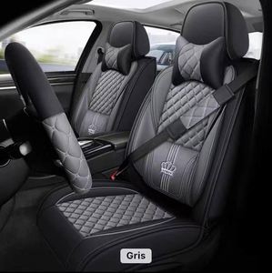 Fundas de Asiento de Cuero PU de Lujo para Cadillac, Juego Completo de 5 Asientos, Color Negro, Costuras Finas con Línea Roja, 1 Año de Garantía, Aptas para Todas las Estaciones - Product Image 4