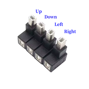 <span class=keywords><strong>USB</strong></span> <span class=keywords><strong>B</strong></span> זכר נקבה מתאם זווית ישרה <span class=keywords><strong>90</strong></span> מעלות חומר חסין אש הגנה מפני קצר חשמלי עבור נתוני סורק מצלמה למחשב נייד - Product Image 1