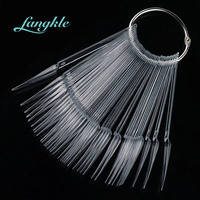 Fangkle gros outils à ongles professionnels 50pcs interrupteur Colorstiletto ongles affichage conseils anneau anneau en métal