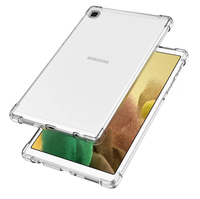 Casing Tablet baru 2021, sarung HP ramping tahan guncangan bening TPU lembut transparan murni Anti jatuh empat sudut untuk Samsung Tab A7 Lite 8.7 T220 T225