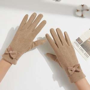 Gants I-0060 pour femmes, automne et hiver, en peluche, chauds et adorables, mitaines anti-froid, en peluche, écran tactile, gants de conduite - Product Image 5