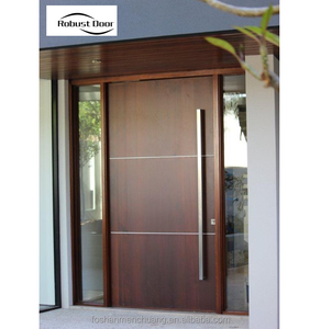 Puerta Robusta de Madera para Exteriores, Puertas de Seguridad para Entrada Principal de Casas, Estilo Francés - Product Image 5