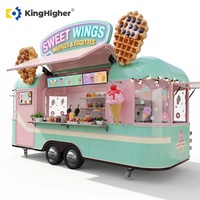 Remorque de cuisine mobile commerciale, camion de restauration personnalisé, chariot à desserts avec cuisine complète, vente de glaces, remorque de concession