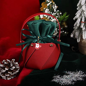 Boîte cadeau de Noël pour pommes, emballage créatif, petit sac cadeau pour bonbons, boîte cadeau pomme pour la veille de Noël - Product Image 4