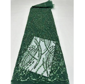 Tela de Encaje con Lentejuelas Bordadas al por Mayor, Encaje Aso Ebi, Tul, Encaje Francés, Vestido de Novia para <span class=keywords><strong>Fiesta</strong></span> - Product Image 6