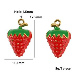 Dijes de Acero Inoxidable con Forma de Frutas (Calabaza, Caqui, Champiñón, Fresa) para Joyería DIY, Colgantes, Llaveros, Regalo Unisex - Product Image 2