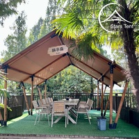 Палатка-шатер для глэмпинга Custom Wild Cottage House с ПВХ-крышей для 30-80 человек