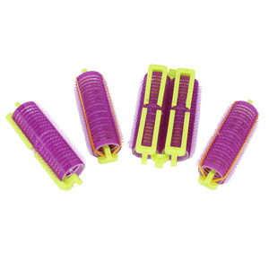 <b>Hair</b> <b>Roller</b> Set Plastic Heatless Snap Type Large Purple <b>Small</b> Blue Cylinder For Voluminous Textured <b>Hair</b> Styling - Product Image 4