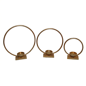 Ensemble de bougeoirs en aluminium coulé faits à la main, durables, avec forme personnalisée, décoration de Noël, de mariage et de maison en métal - Product Image 1