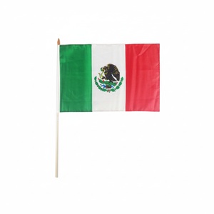 12x18 \ "Bandera de mano de México Impresión digital Bandera de coche Poliéster y material de seda 480PCS 40DZ/CS - Product Image 4
