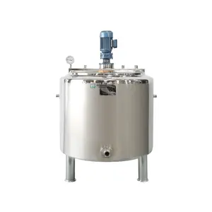 Cuve de mélange verticale en acier inoxydable 304 316L QIANGZHONG avec agitateur pour l'industrie cosmétique et biotechnologique - Product Image 1