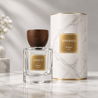 Ensemble de flacons de parfum de luxe carrés en verre vides avec pulvérisateur et emballage cadeau personnalisé, vente en gros pour cadeaux, couleur personnalisée, sérum pour cils