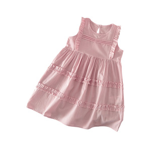 Vestido Suave y Delicado con la Piel para Niñas con Volantes y Abertura en la Espalda para Verano, Fiestas Casuales y Uso Diario - Product Image 5