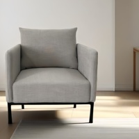 Fauteuil canapé simple minimaliste moderne avec pieds en métal fauteuil d'appoint rembourré pour salon chambre bureau hôtel utilisation